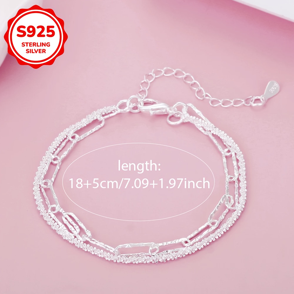 925 Silver Double Layered Starry Sky Bracelet